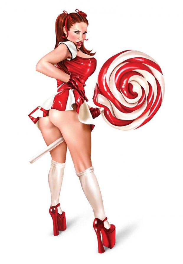 Lollipop pin-up by Jessica Dougherty