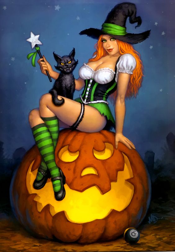 Matt Dixon Halloween witch art