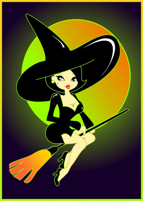 Witch in vector art